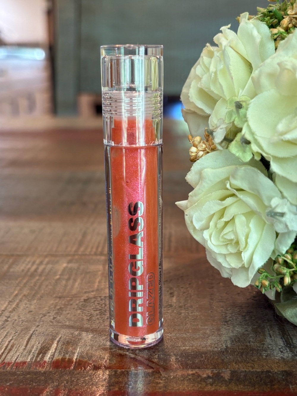 NEW Morphe DRIPGLASS GLAZED High Shine LIP GLOSS in PEACH 🍑 PRISM **Full Size**